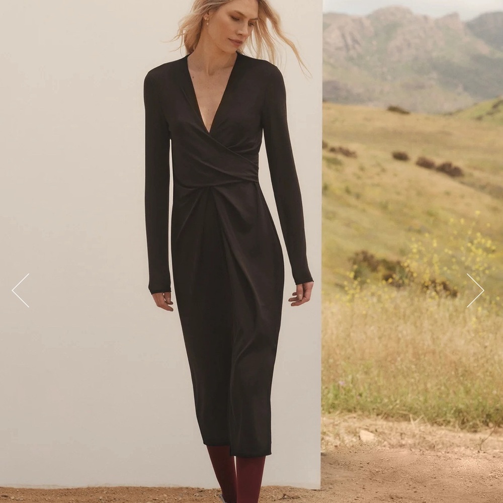 Eliana Wrap Midi Dress from Velvet